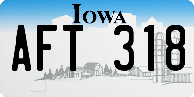 IA license plate AFT318