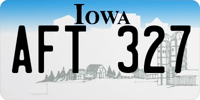 IA license plate AFT327