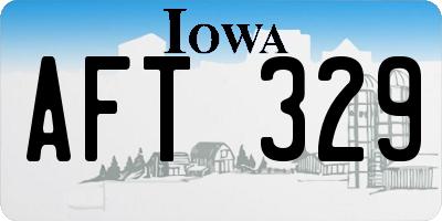 IA license plate AFT329