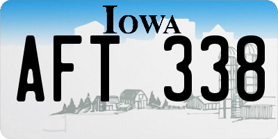 IA license plate AFT338