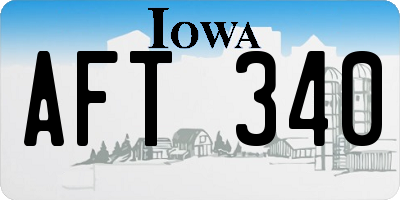 IA license plate AFT340