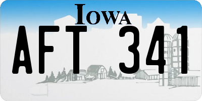 IA license plate AFT341