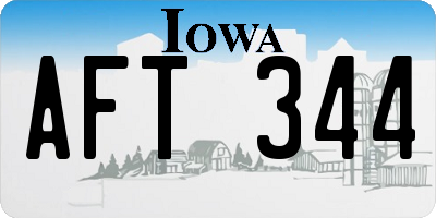 IA license plate AFT344