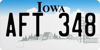 IA license plate AFT348