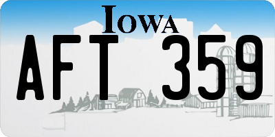 IA license plate AFT359