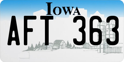 IA license plate AFT363