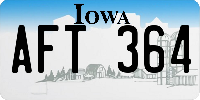 IA license plate AFT364