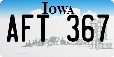 IA license plate AFT367