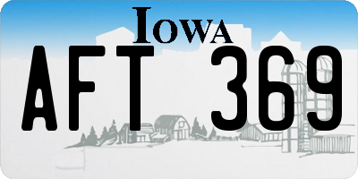 IA license plate AFT369