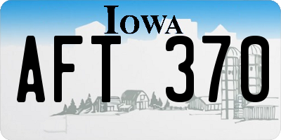 IA license plate AFT370