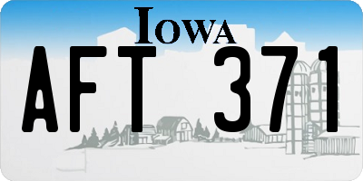 IA license plate AFT371