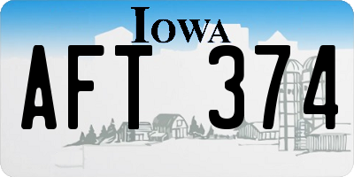 IA license plate AFT374