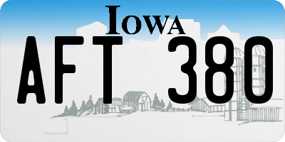 IA license plate AFT380