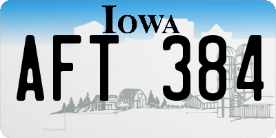 IA license plate AFT384