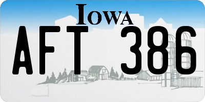IA license plate AFT386