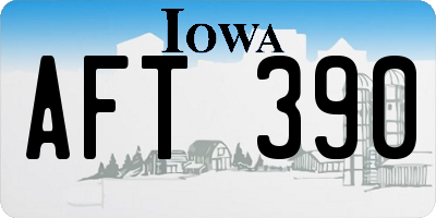 IA license plate AFT390
