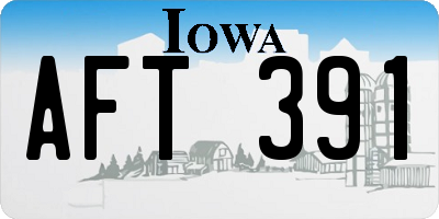 IA license plate AFT391