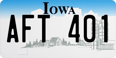 IA license plate AFT401