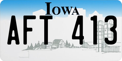 IA license plate AFT413