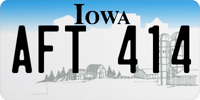 IA license plate AFT414