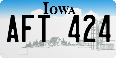 IA license plate AFT424