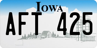 IA license plate AFT425