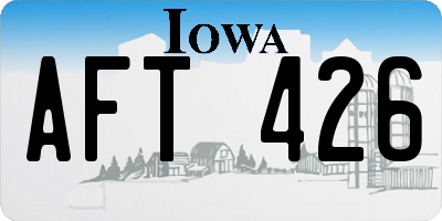 IA license plate AFT426