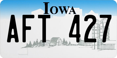 IA license plate AFT427
