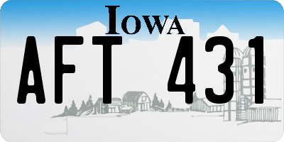 IA license plate AFT431