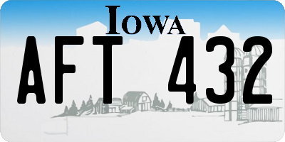IA license plate AFT432
