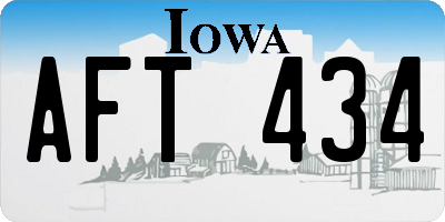 IA license plate AFT434