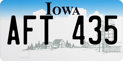 IA license plate AFT435