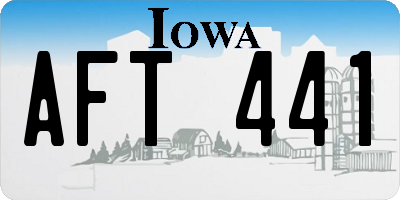 IA license plate AFT441