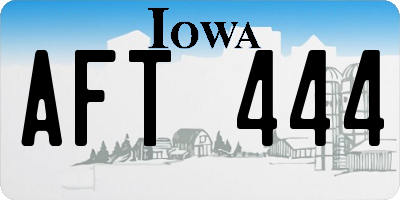 IA license plate AFT444