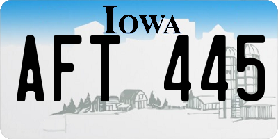 IA license plate AFT445
