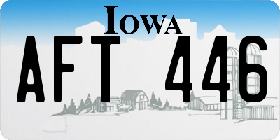 IA license plate AFT446