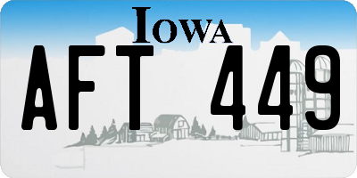 IA license plate AFT449