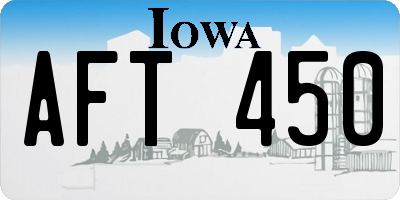 IA license plate AFT450