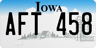 IA license plate AFT458