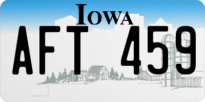 IA license plate AFT459