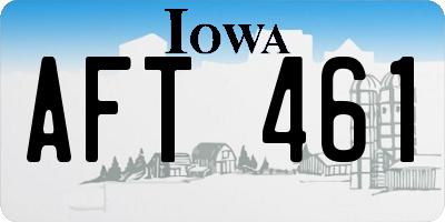 IA license plate AFT461