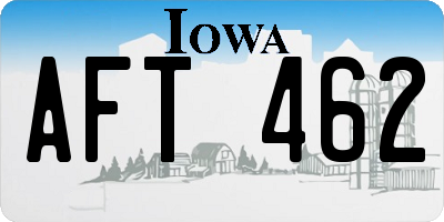 IA license plate AFT462