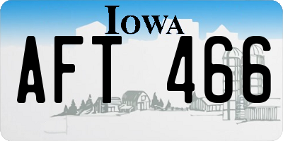 IA license plate AFT466
