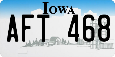 IA license plate AFT468