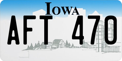 IA license plate AFT470