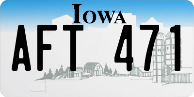 IA license plate AFT471