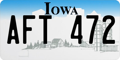 IA license plate AFT472