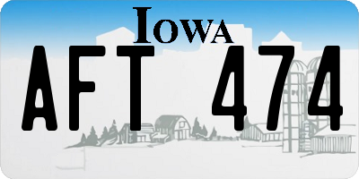 IA license plate AFT474