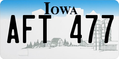 IA license plate AFT477
