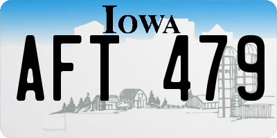 IA license plate AFT479